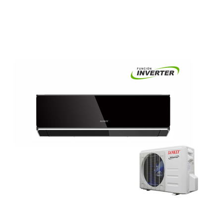 Sankey Aire Acondicionado Split 18,000 BTU Inverter SEER 22 – Acabado Espejo Negro – Modelo ES18IH6MW