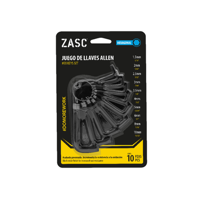 Hex Key Set 10 pcs Zasc / Z-HKWS10-1