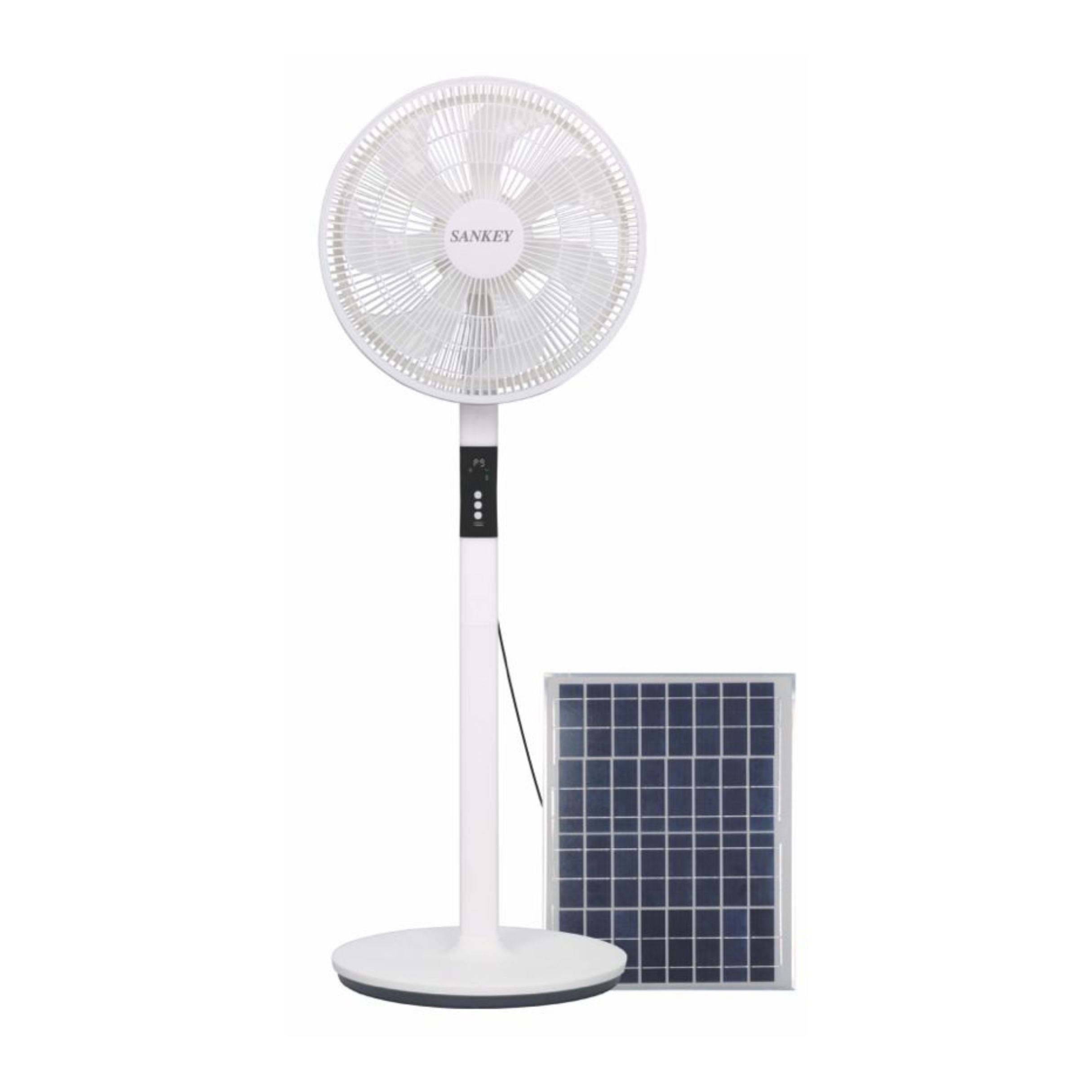 Sankey Rechargeable Pedestal Fan 16” with Solar Panel / FN-17BATSP2