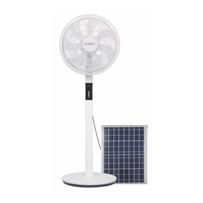 Sankey Rechargeable Pedestal Fan 16” with Solar Panel / FN-17BATSP2