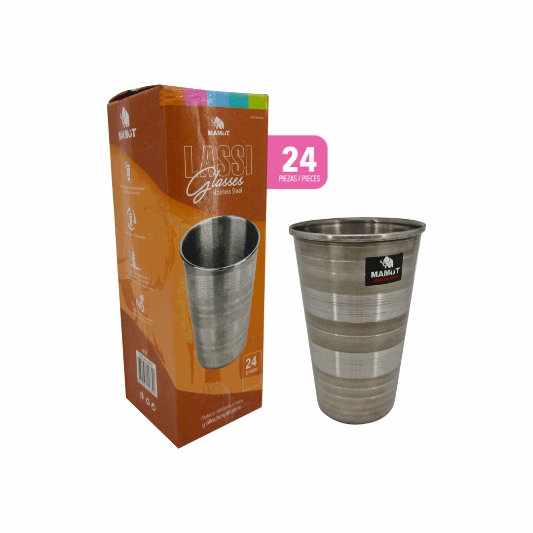 MAMUT Lassi Cups - Stainless Steel (24 Pieces)