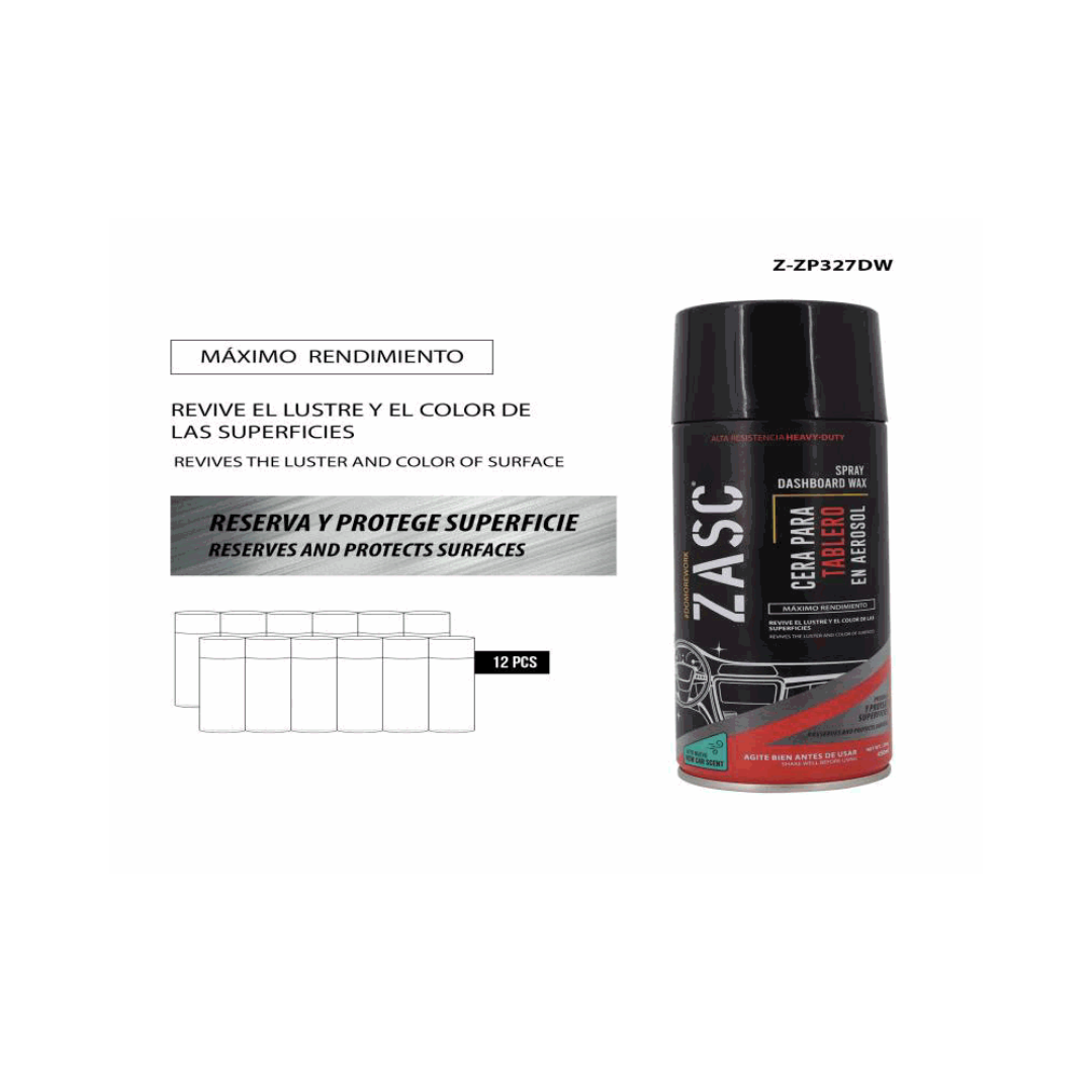 ZASC Heavy-Duty Dashboard Wax Spray 450ml