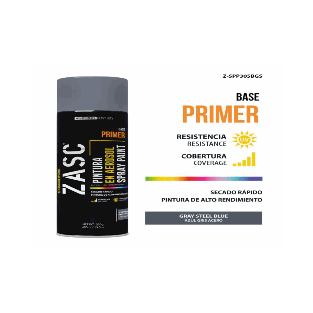 ZASC Spray Paint Primer Gray Steel Blue 400ml