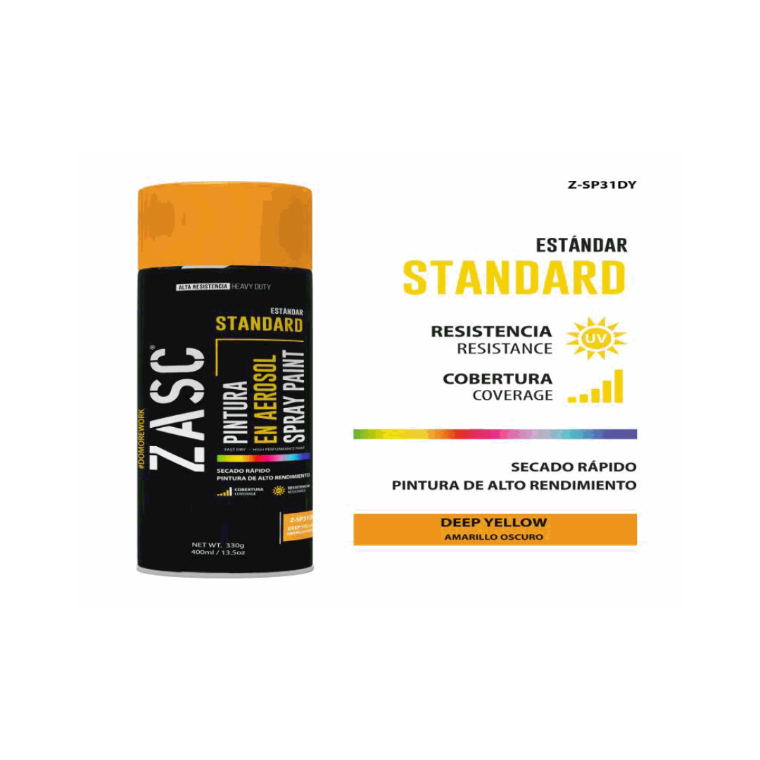 ZASC Spray Paint Standard Deep Yellow 400ml