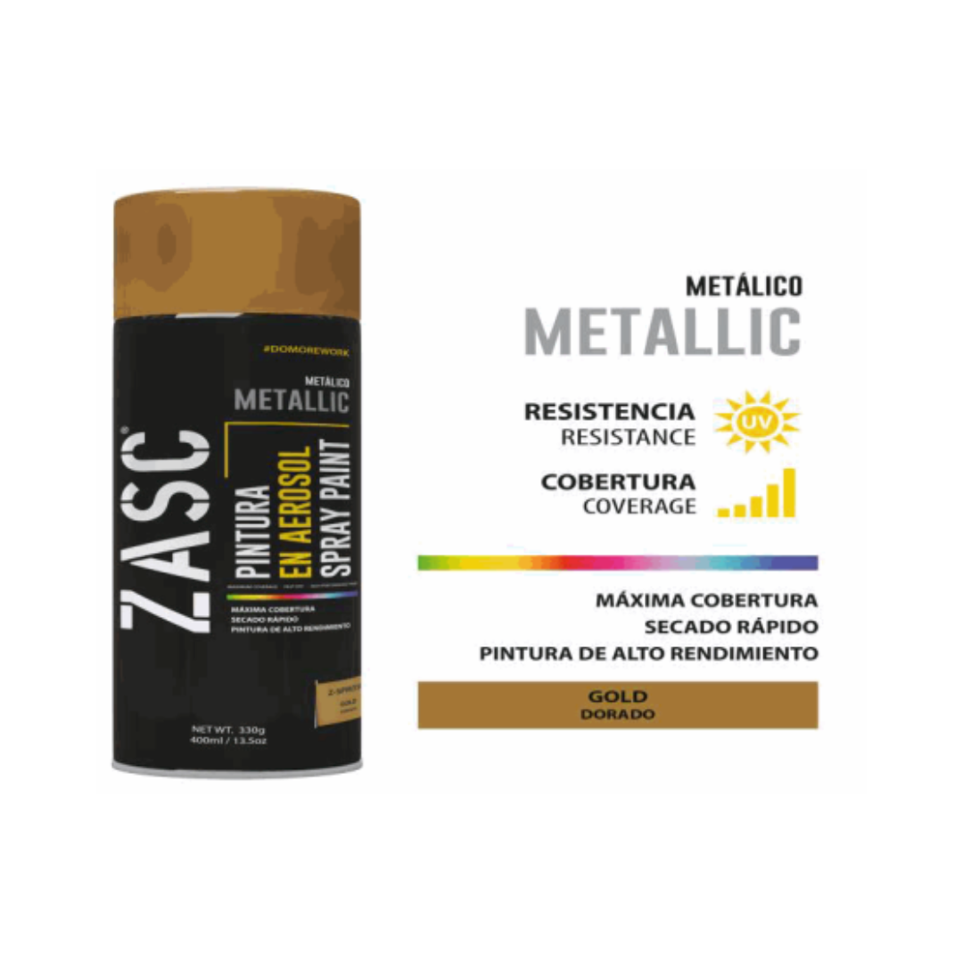 ZASC Metallic Spray Paint Gold 400ml
