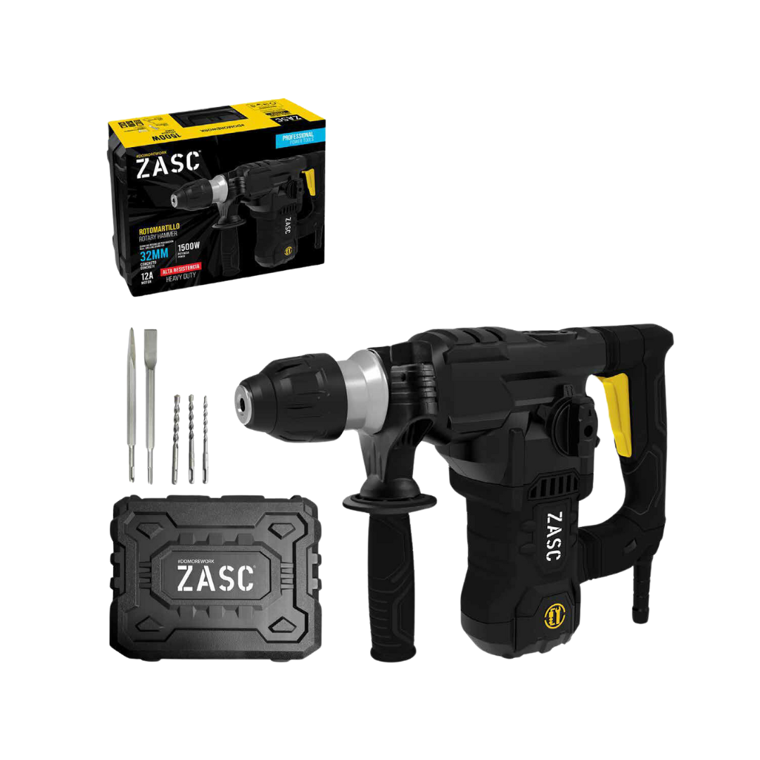 ZASC Rotary Hammer Drill, 32mm, 1500W, SDS-Plus Chuck