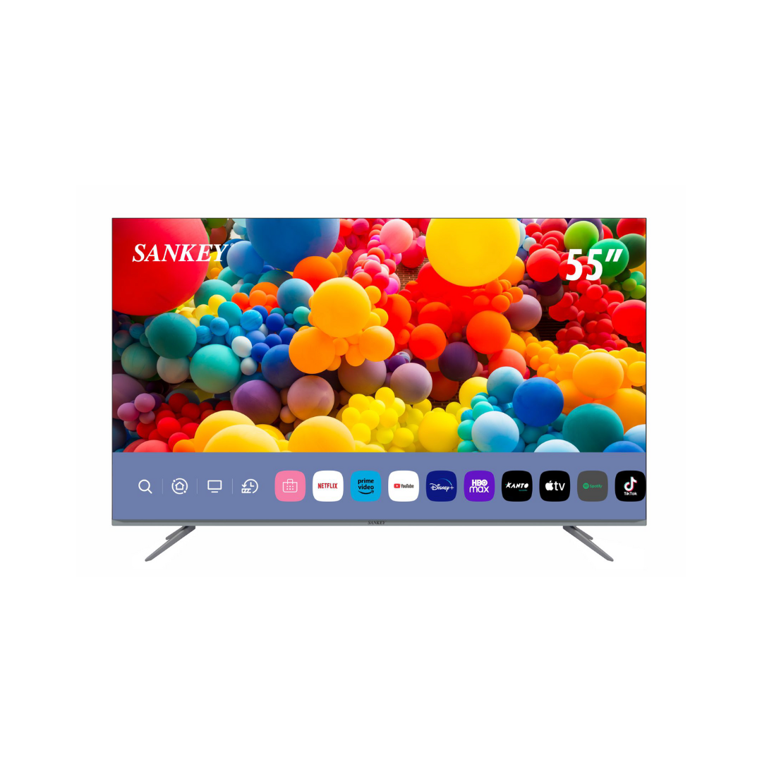Sankey 55" QLED Smart TV 4K Ultra HD with WebOS, Frameless Design