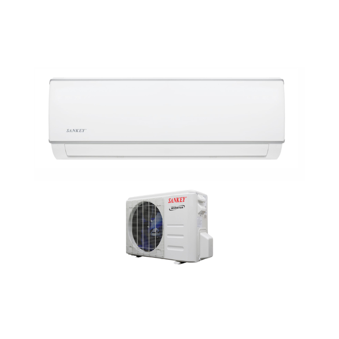 Sankey 12,000 BTU Inverter Split Air Conditioner with SEER 18, R410A Eco-Friendly Refrigerant, Digital Display, and Silver Ion Filter
