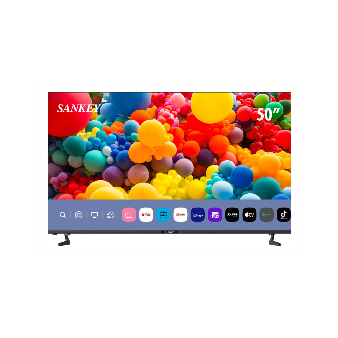 Sankey 50" Frameless Smart TV CLED with 4K Ultra HD, Bluetooth, and WebOS