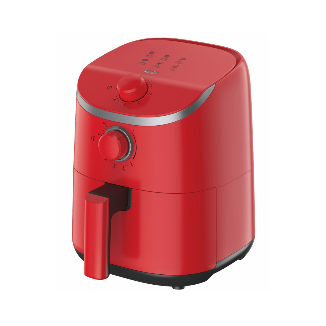Sankey 2.0L Red Air Fryer with Adjustable Temperature, Ceramic Basket & 900W Power