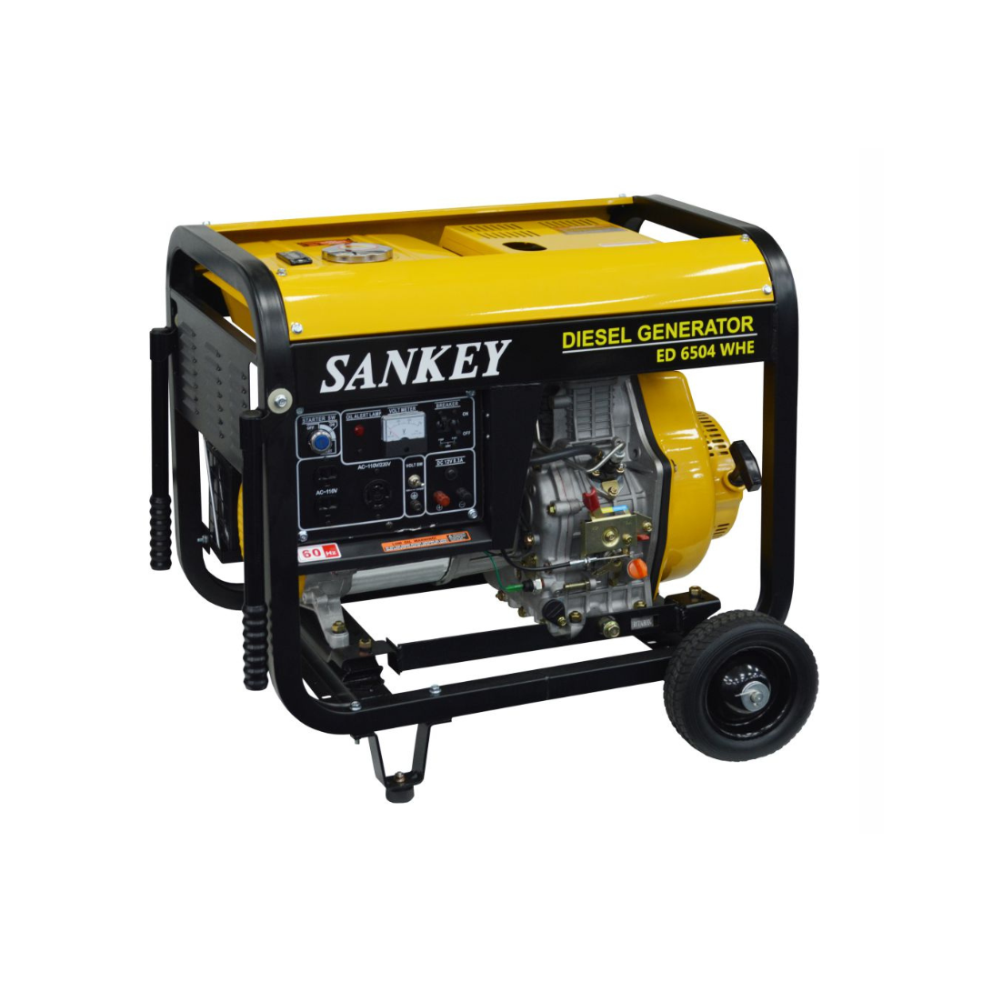 Sankey Générateur Diesel 6000W avec Moteur 13HP, Démarrage Électrique et Bobinage en Cuivre