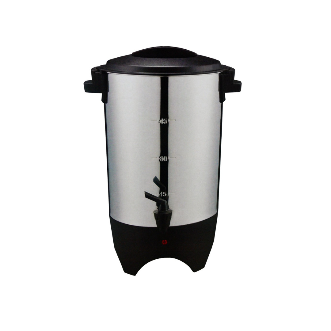 Sankey Percolateur Électrique Inox pour Café et Thé, 45 Tasses, avec Indicateur de Chauffe Automatique