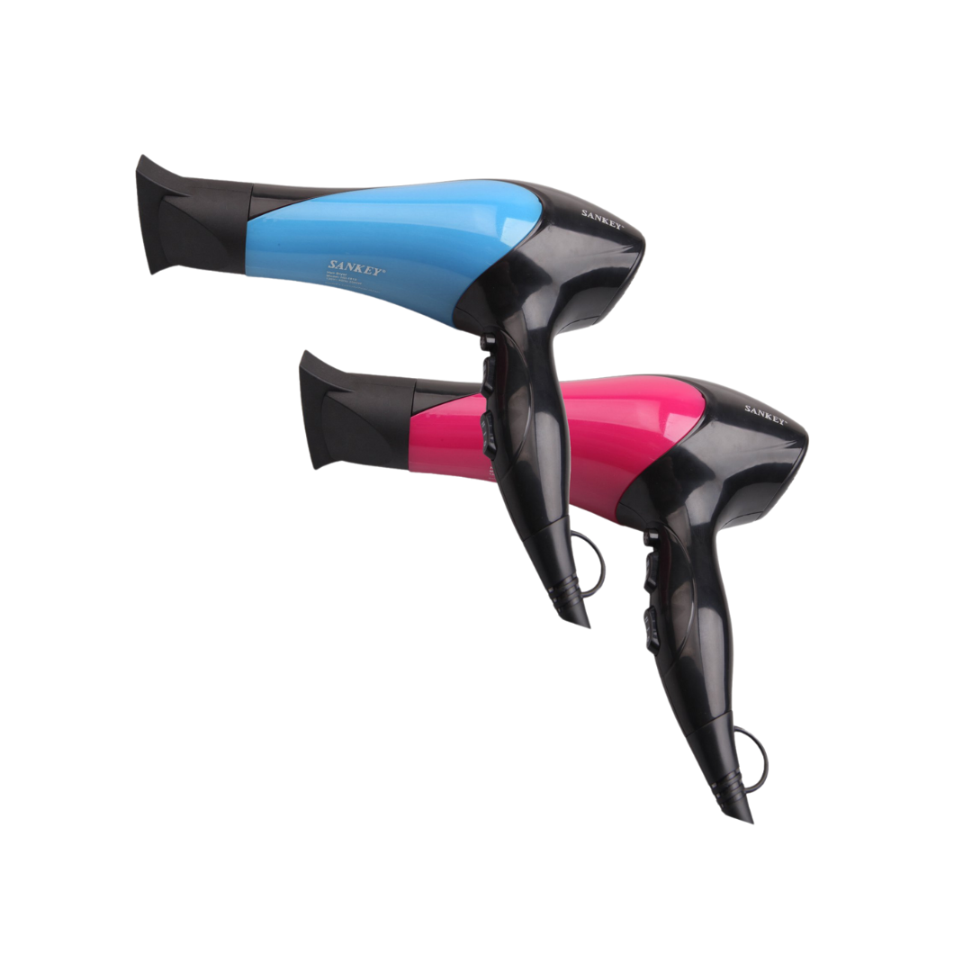 Sankey Sèche-Cheveux 2000W avec 2 Vitesses, 3 Niveaux de Chaleur et Embout Concentrateur – Rose ou Bleu