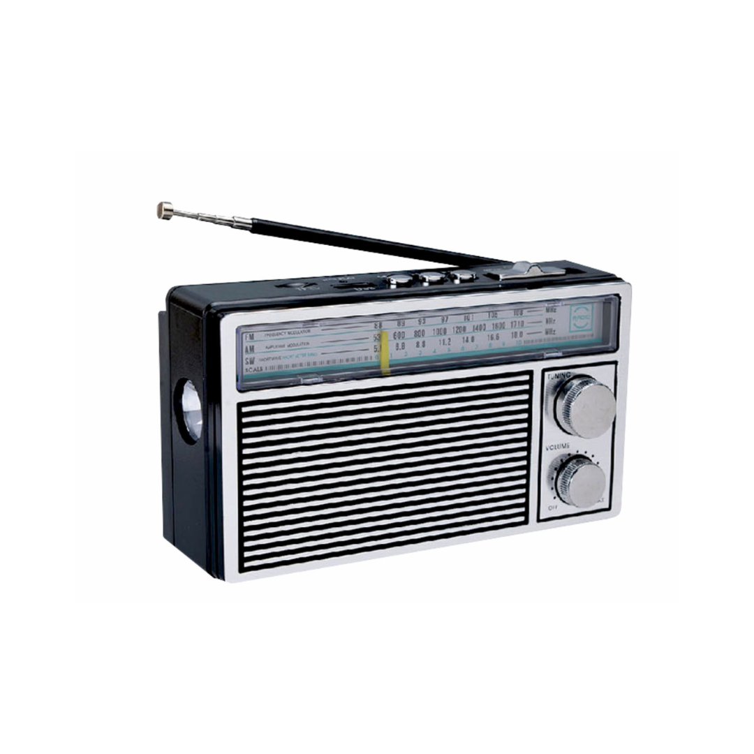 Sankey Retro Bluetooth Portable Radio with USB/TF Input, LED Light & Rechargeable Battery