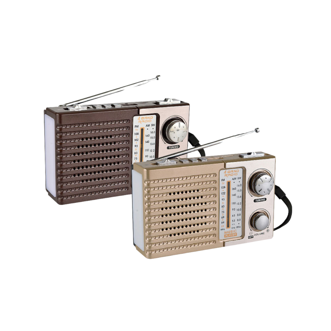 Sankey Radio Portable Rétro Bluetooth avec Entrée USB/TF, Lampe LED et Batterie Rechargeable