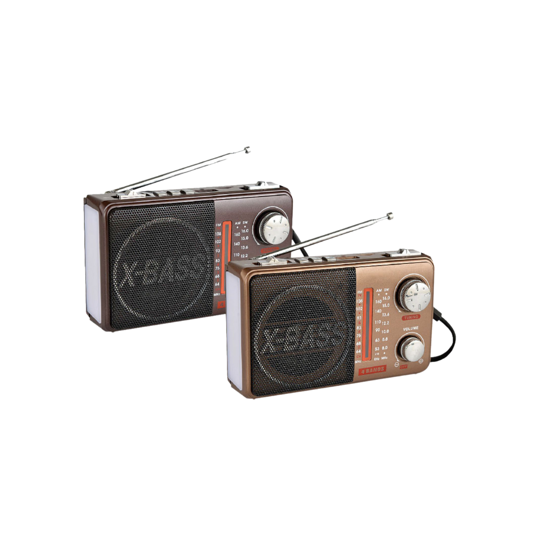 Sankey radio portable Bluetooth avec entrée USB/MicroSD, lampe LED, haut-parleur X-BASS et batterie rechargeable