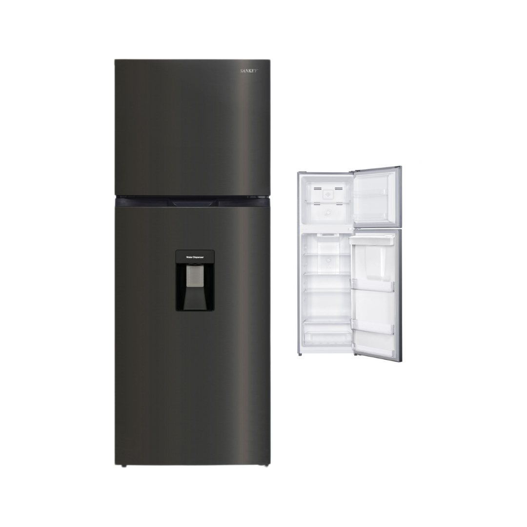 Sankey Top Freezer Refrigerator 8.72 cu. ft. with Water Dispenser, Inverter, No Frost, Black