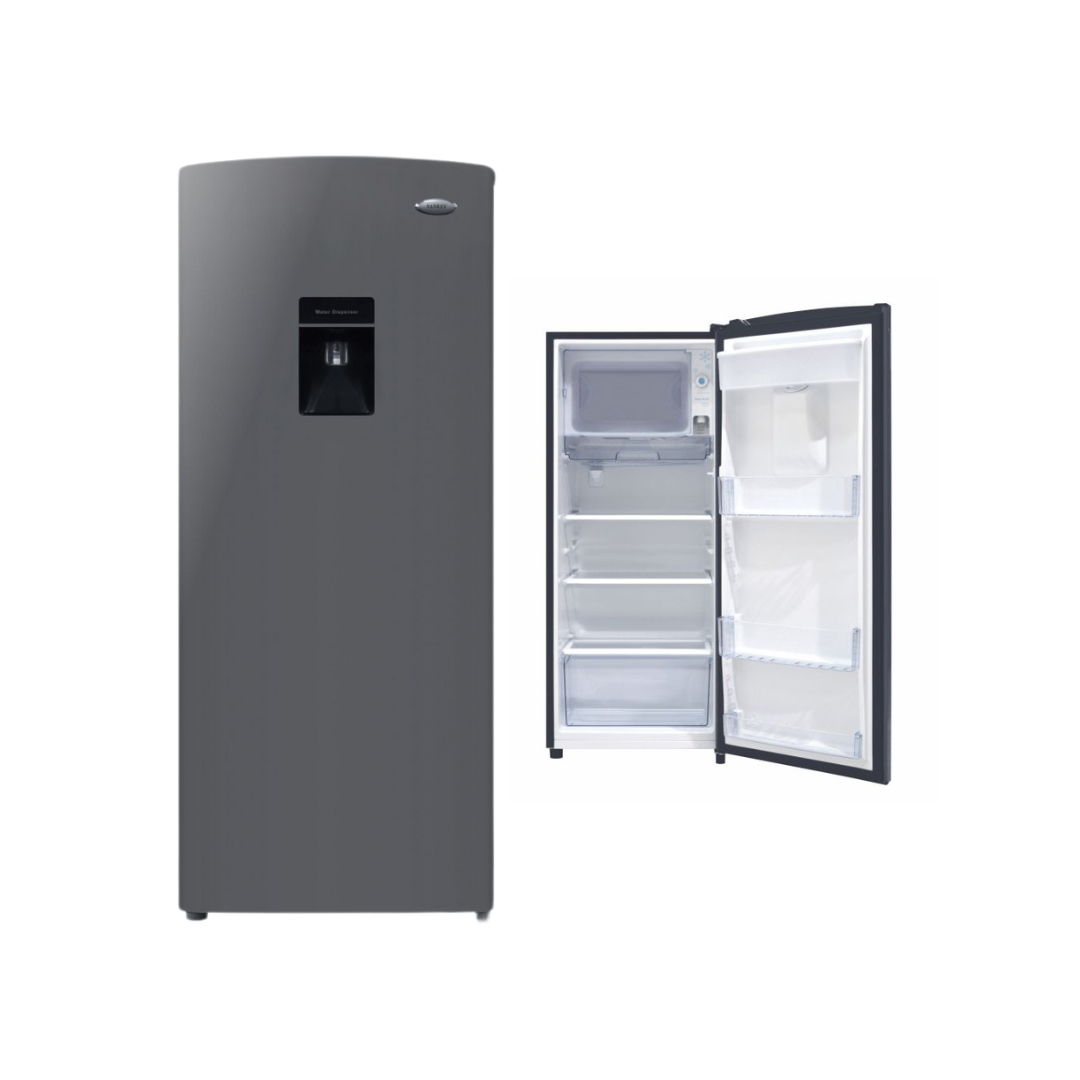 Sankey Single Door Refrigerator with Water Dispenser, 6.3 cu. ft., Manual Defrost, Gray