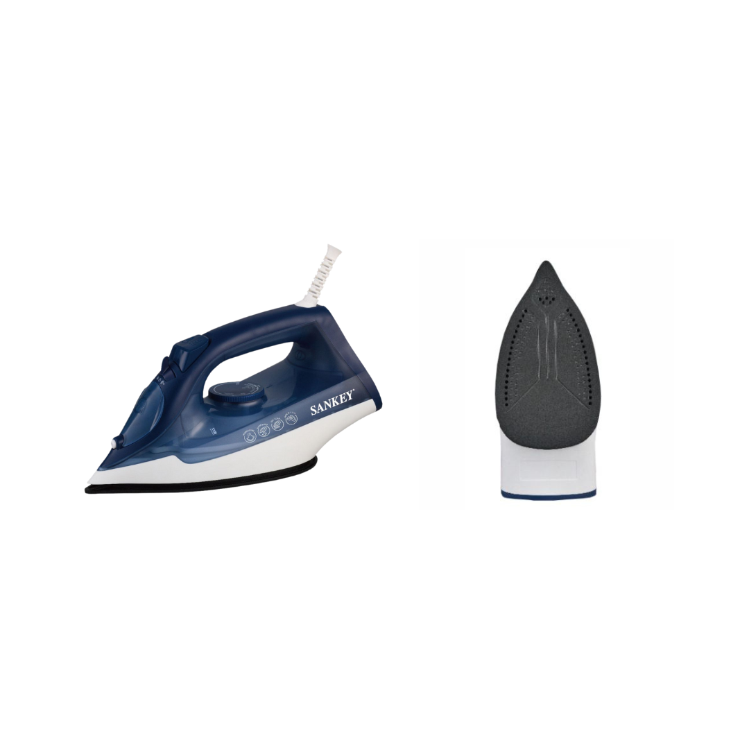 Sankey 1100W Steam Iron with Non-Stick Soleplate, Steam Burst & Vertical Steam Function