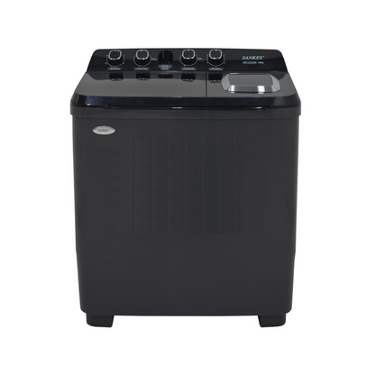 Sankey 12 kg Semi-Automatic Twin Tub Washing Machine with Drain Pump – Black Finish