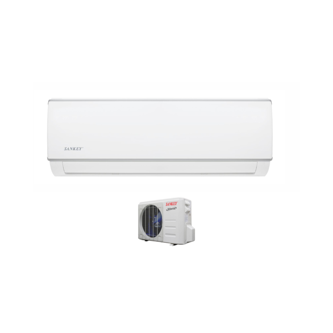 Sankey 18,000 BTU Inverter Split Air Conditioner with SEER 17, R410A Eco-Friendly Refrigerant, Remote Control, and Silver Ion Filter