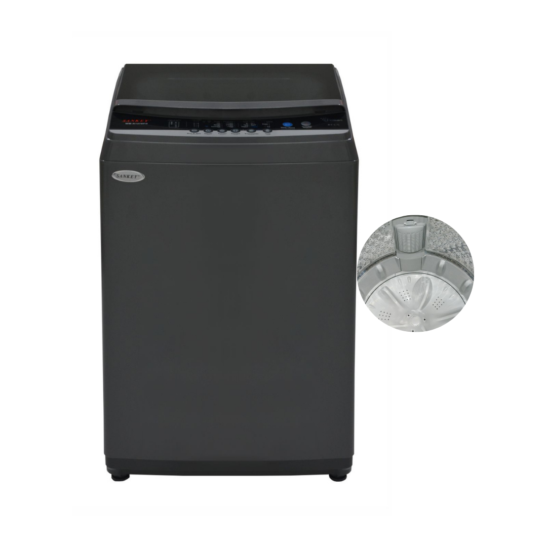Sankey Machine à Laver Automatique 12 kg, Tambour Inox, Noir