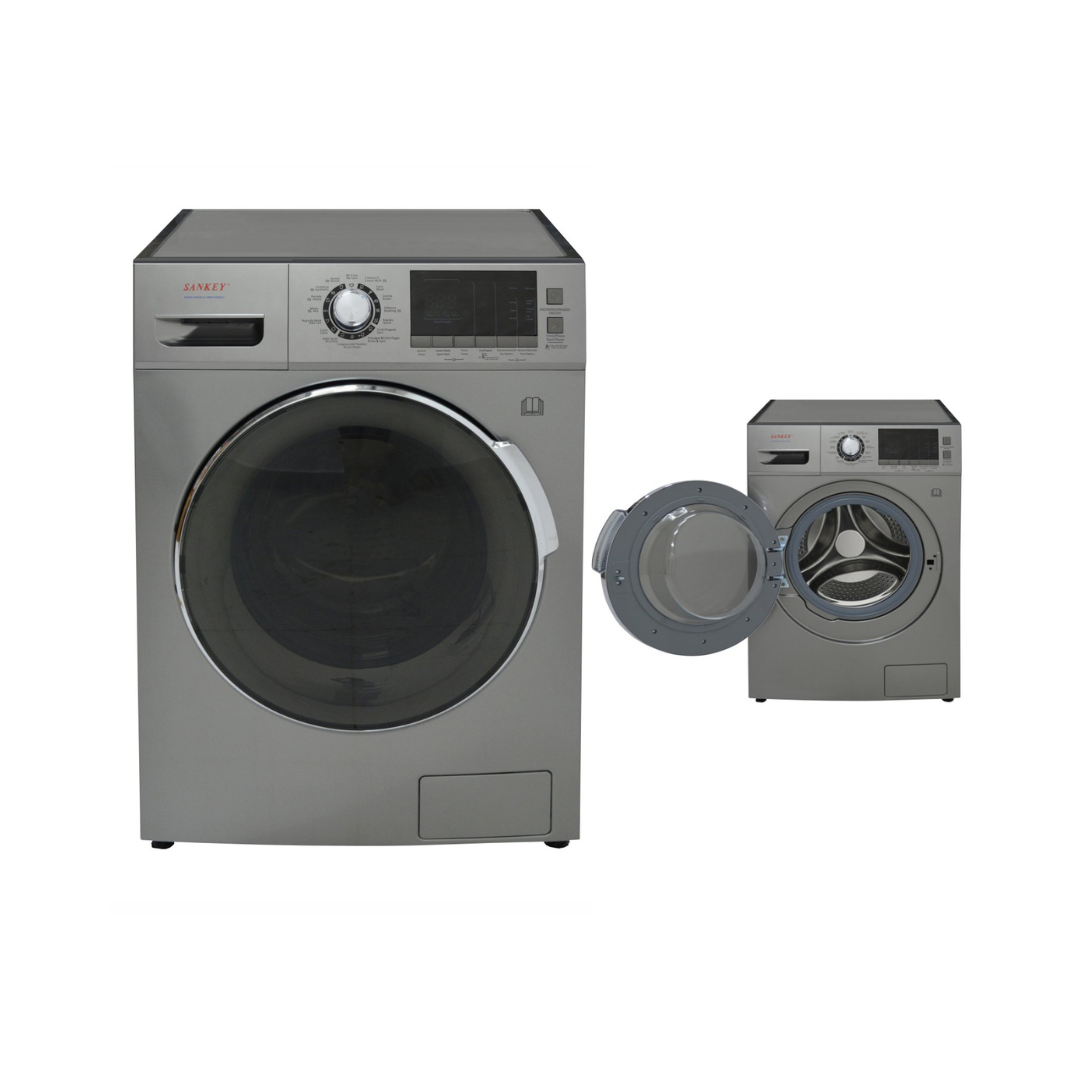 Sankey Front Load Washer and Dryer, 15 kg Wash / 8 kg Dry, Stainless-Steel Drum, Inox Finish