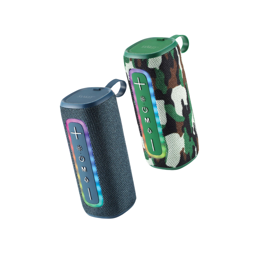 Sankey Portable Bluetooth Speaker with RGB LED Lights, TWS Stereo, USB/MicroSD/AUX/FM, and Rechargeable Battery