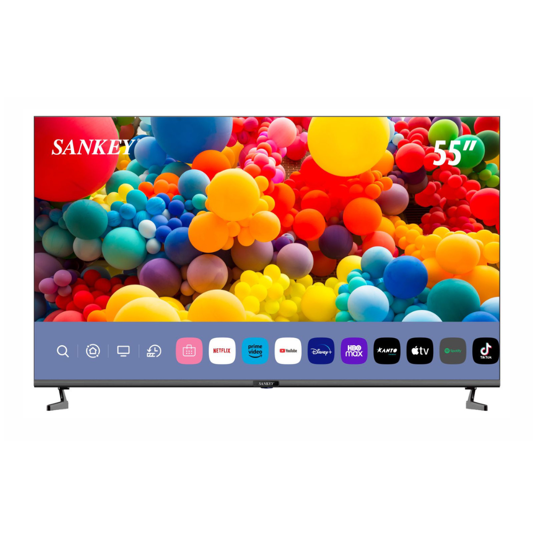 Sankey 55" 4K Ultra HD Smart TV with WebOS, HDR, Bluetooth, and Dual Remote Controls