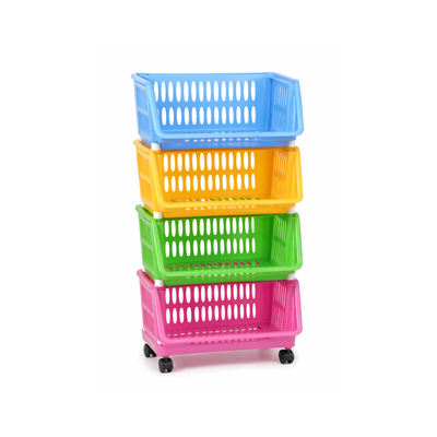 Plastic Kids Four-Level Storage Rack / ORG-4N-MC