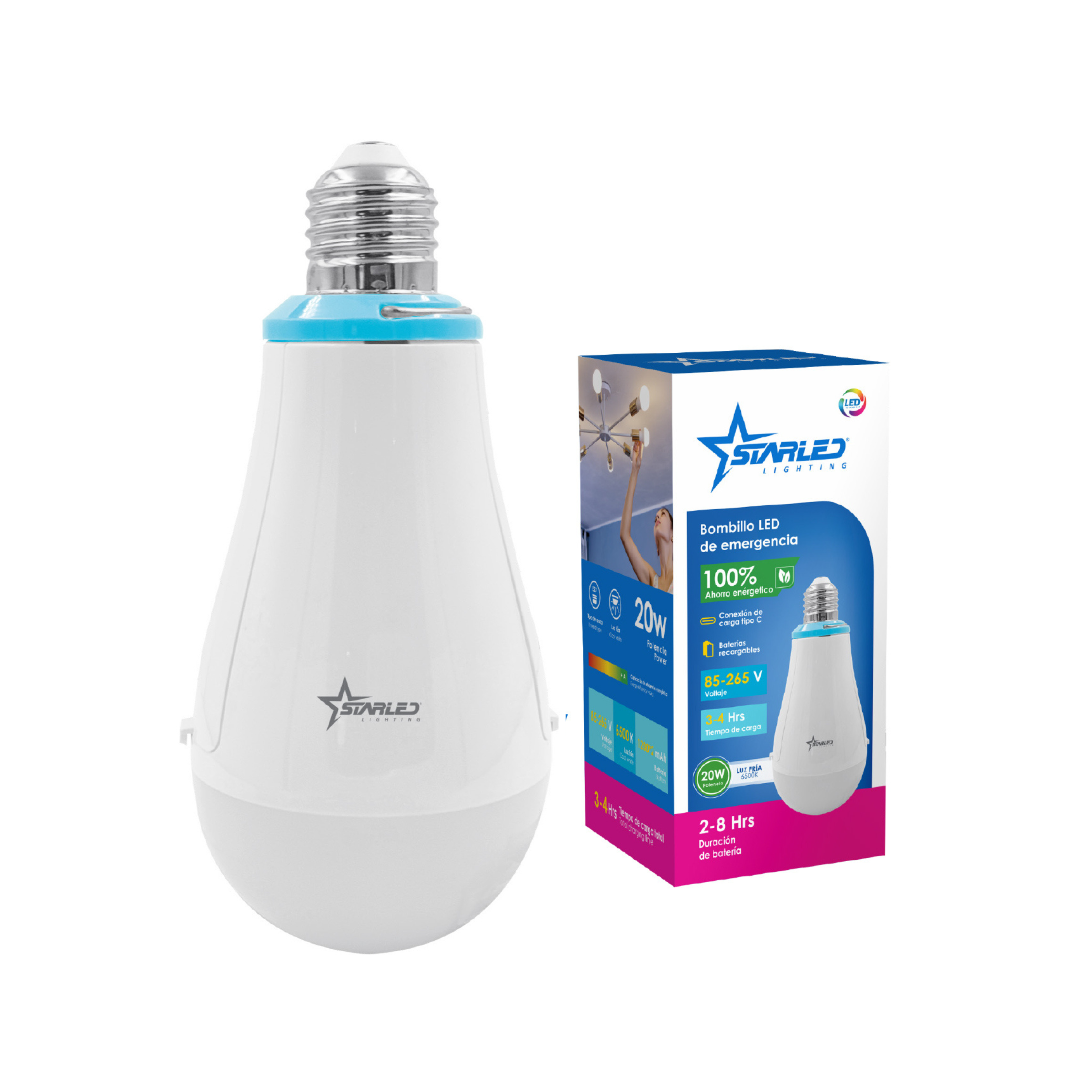 Bombillo LED de Emergencia 20W Starled Lighting / SL-LEB-20W
