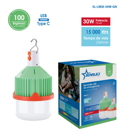 Emergency LED Bulb Green 30W Starled / SL-LREB-30W-GN
