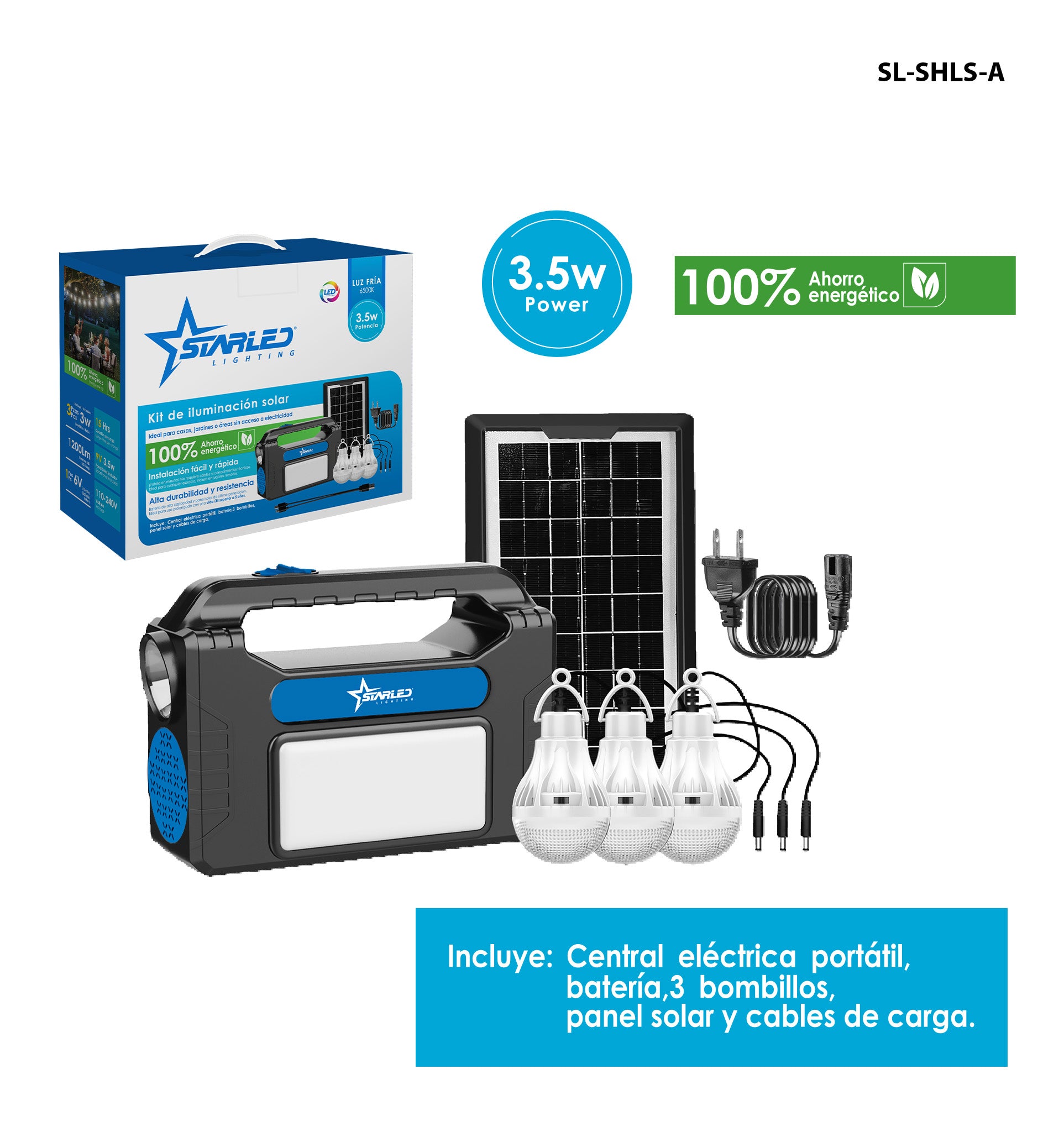 Kit de Iluminación Solar 3.5W Starled Lighting / SL-SHLS-A