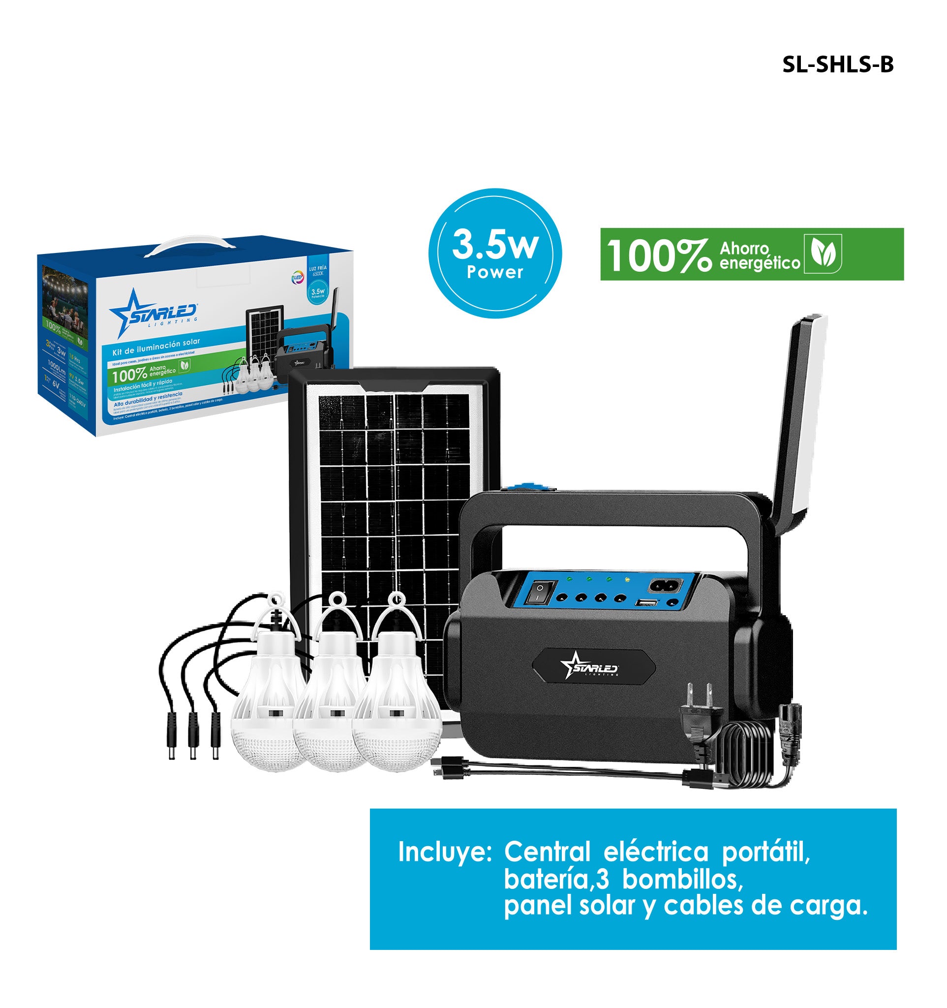 Kit de Iluminación Solar 3.5W Starled Lighting / SL-SHLS-B