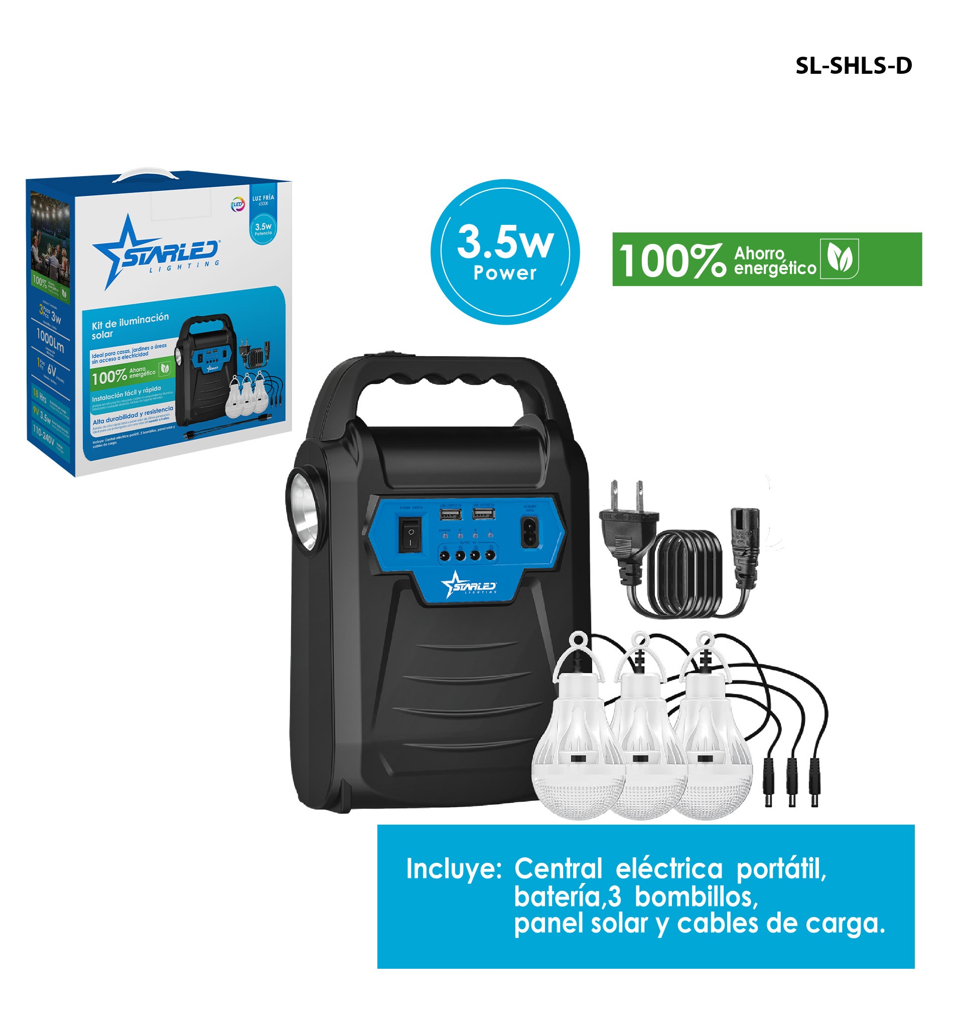 Kit de Iluminación Solar 3.5W Starled Lighting / SL-SHLS-D