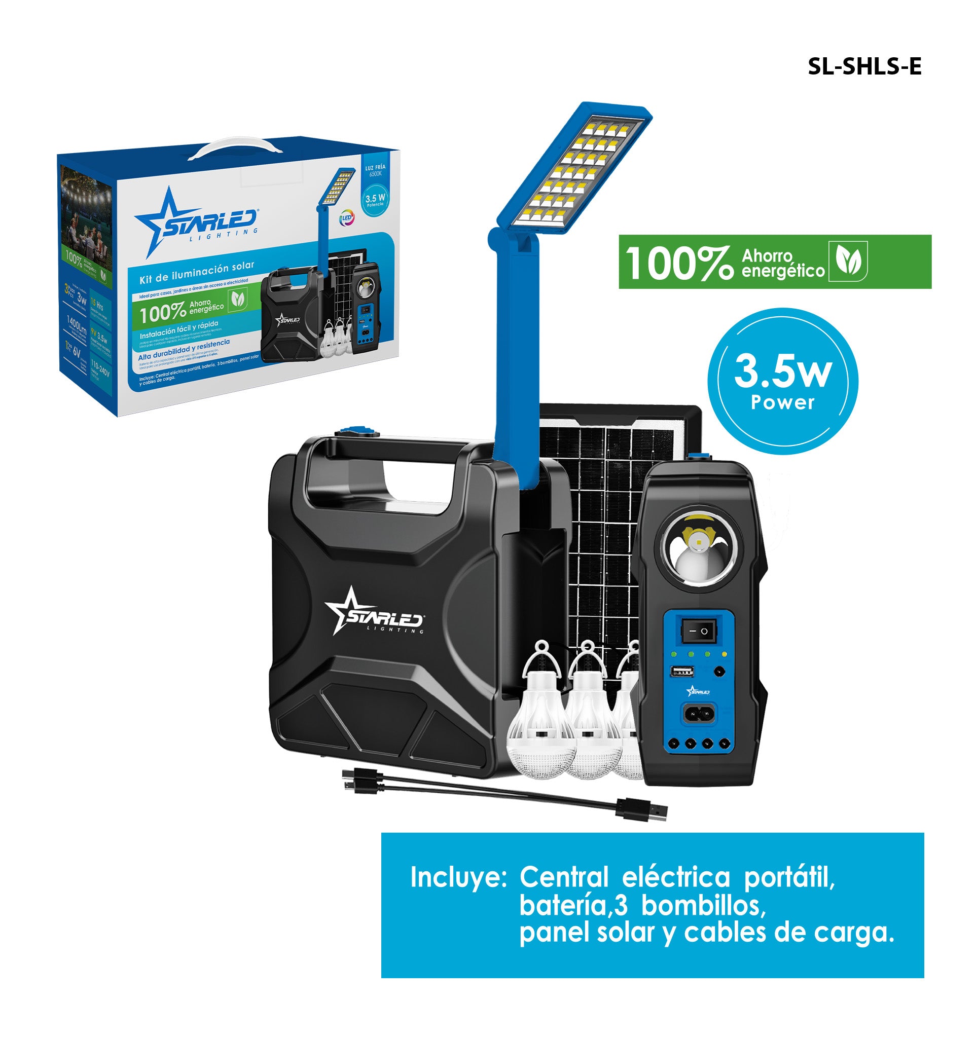 Kit de Iluminación Solar 3.5W Starled Lighting / SL-SHLS-E