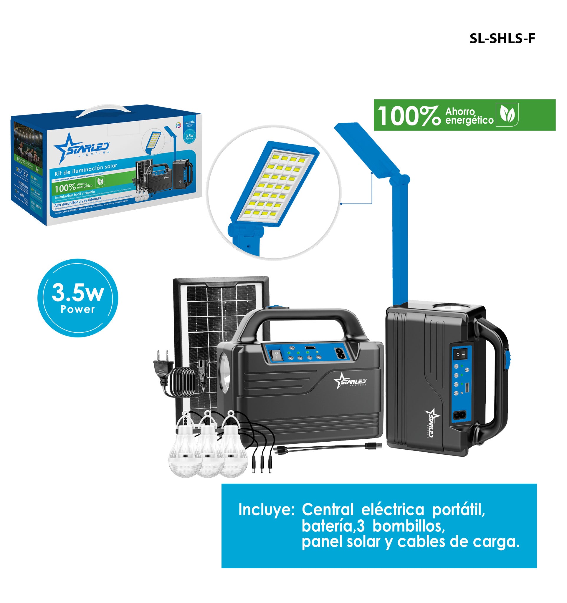Kit de Iluminación Solar 3.5W Starled Lighting / SL-SHLS-F