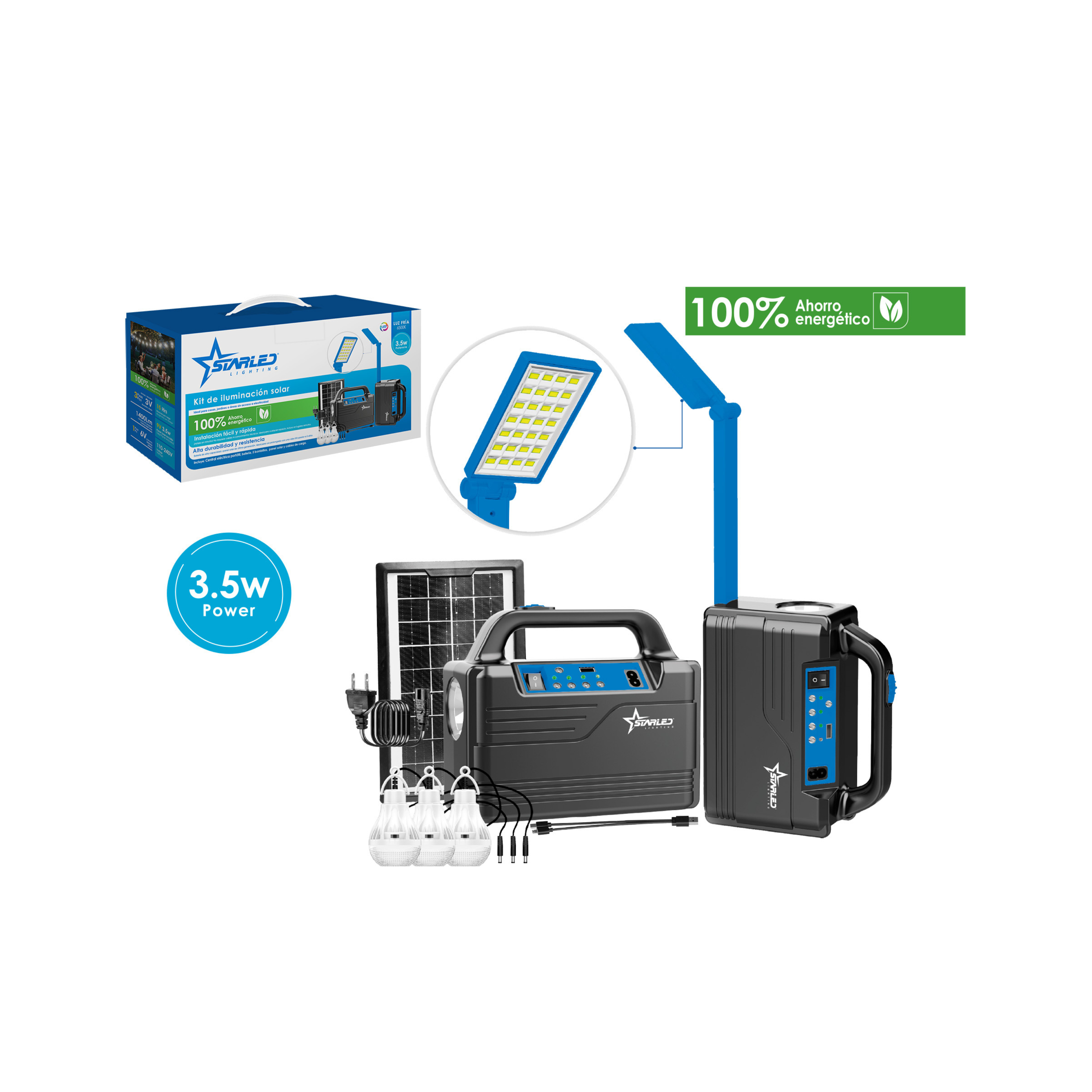 Kit de Iluminación Solar 3.5W Starled Lighting / SL-SHLS-F