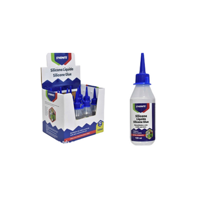 STARMATE Silicona Líquida Transparente 100 ml – Frasco Dosificador - Caja de 12 Unidades