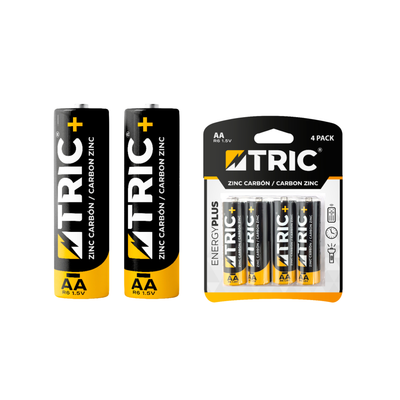 Batería Zinc Carbón AA R6 1.5V TRIC / T-BAC-2A-4PK