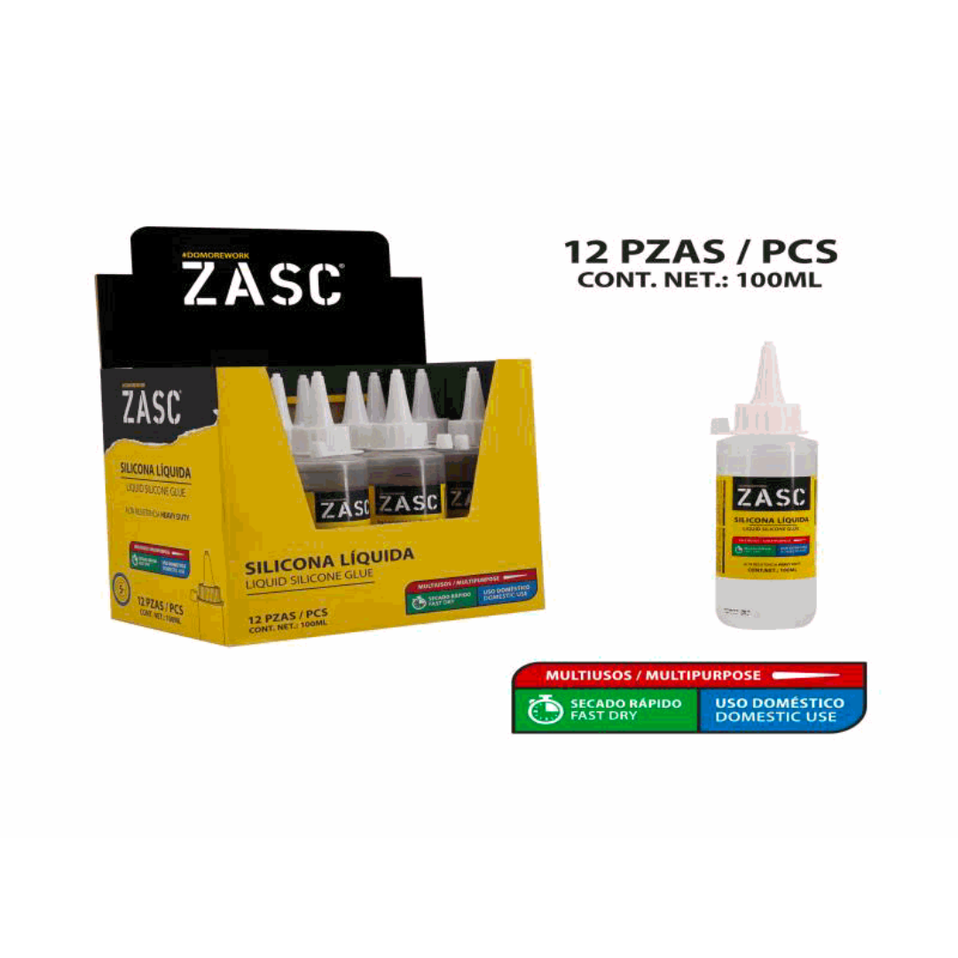 ZASC Liquid Silicone Glue 100ml Multipurpose | 12 PCS