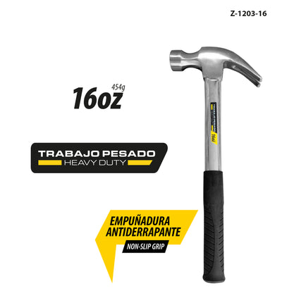 Tubular Hammer with Rubber Handle 16oz Zasc / Z-1203-16