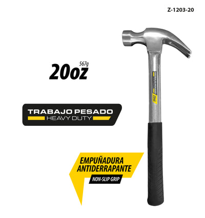 Tubular Hammer with Rubber Handle 20oz Zasc / Z-1203-20