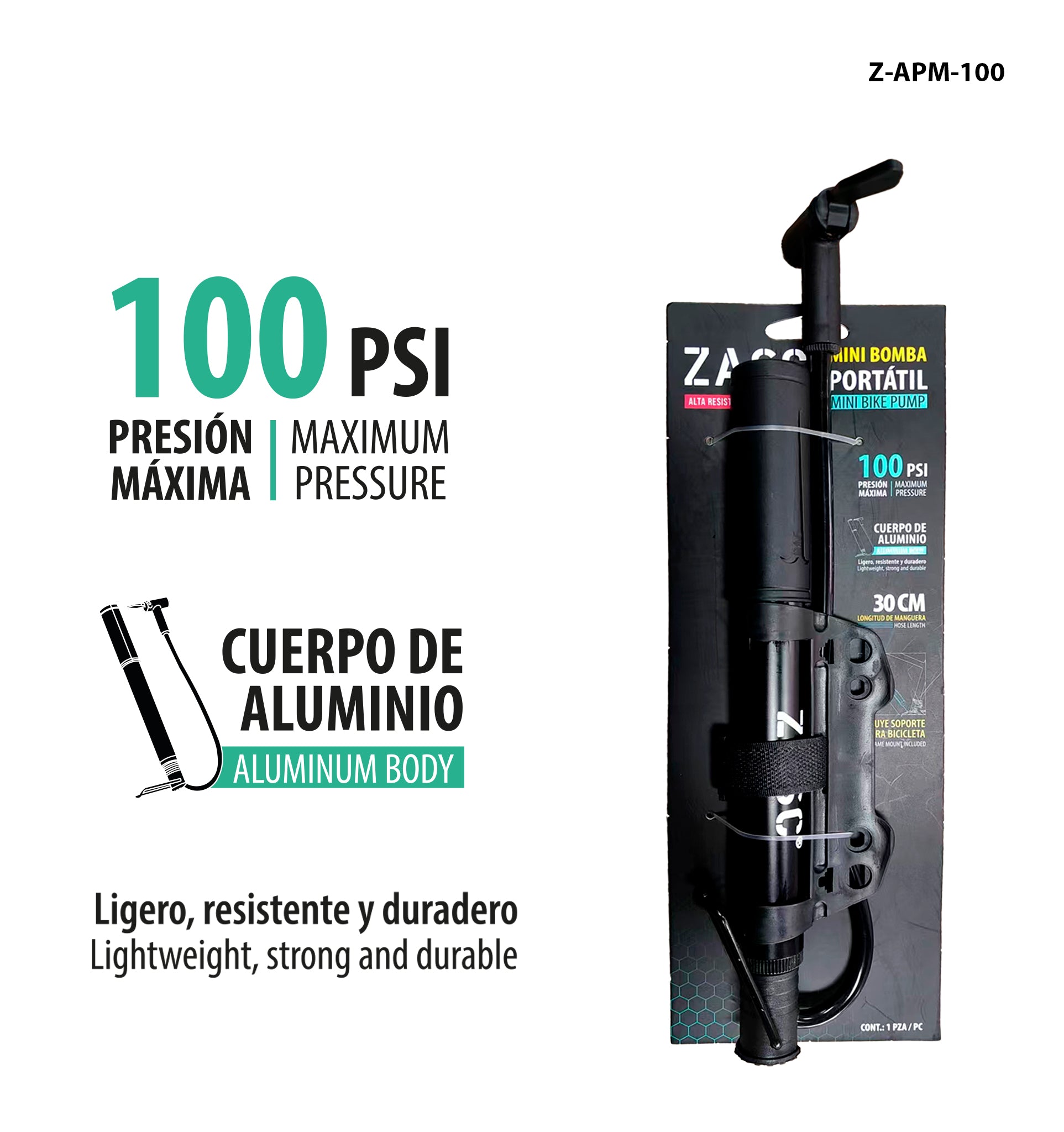 Mini Portable Pump 100 PSI ZASC / Z-APM-100