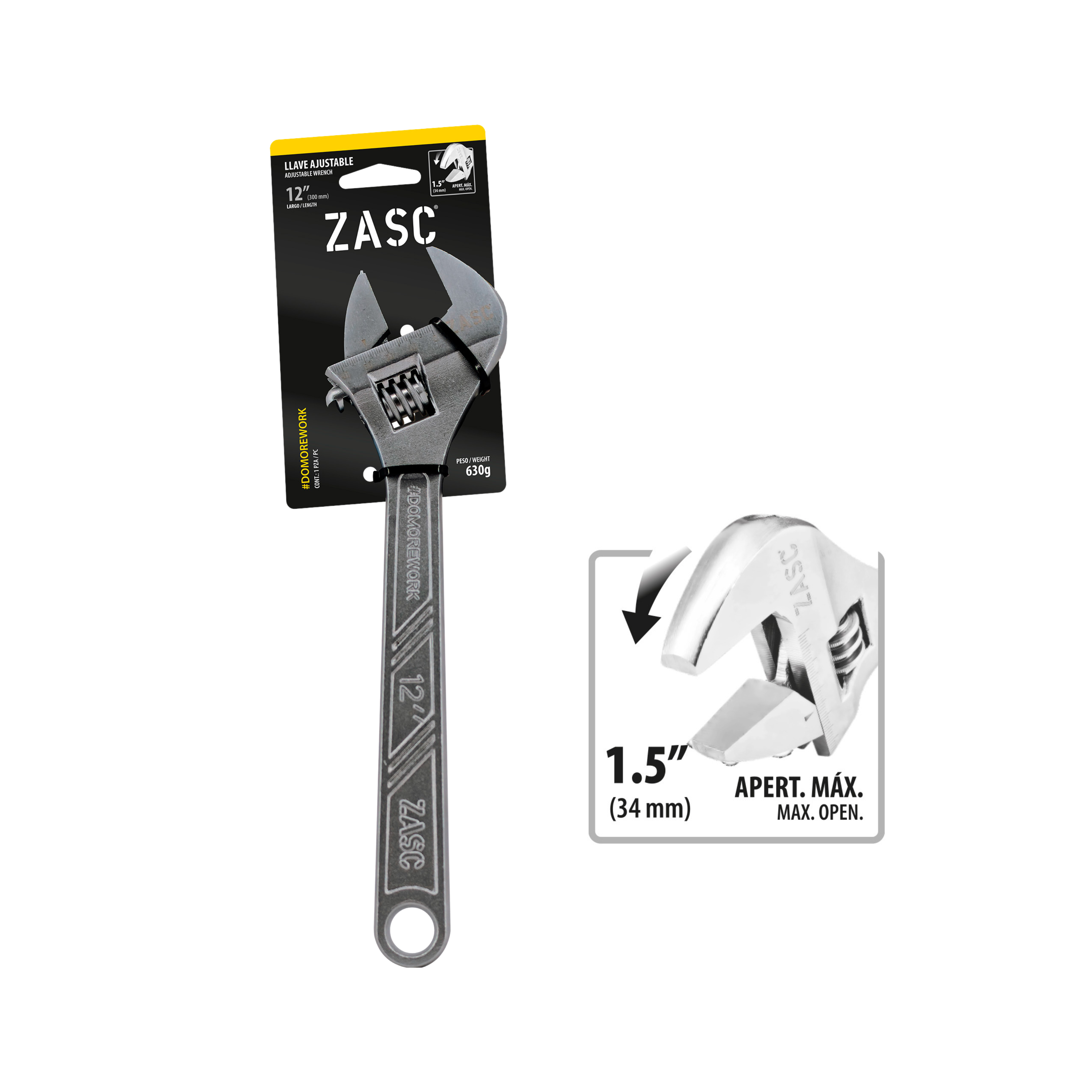 Llave Ajustable 630g Zasc / Z-AW12