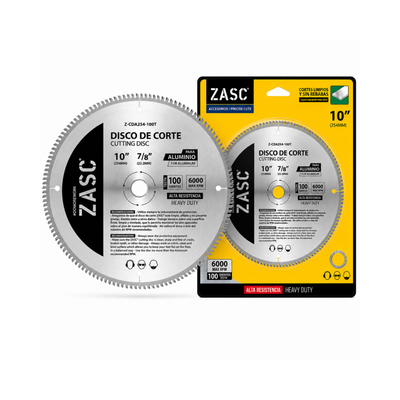 Aluminum Cutting Blade 10" 100 Teeth ZASC / Z-CDA254-100T
