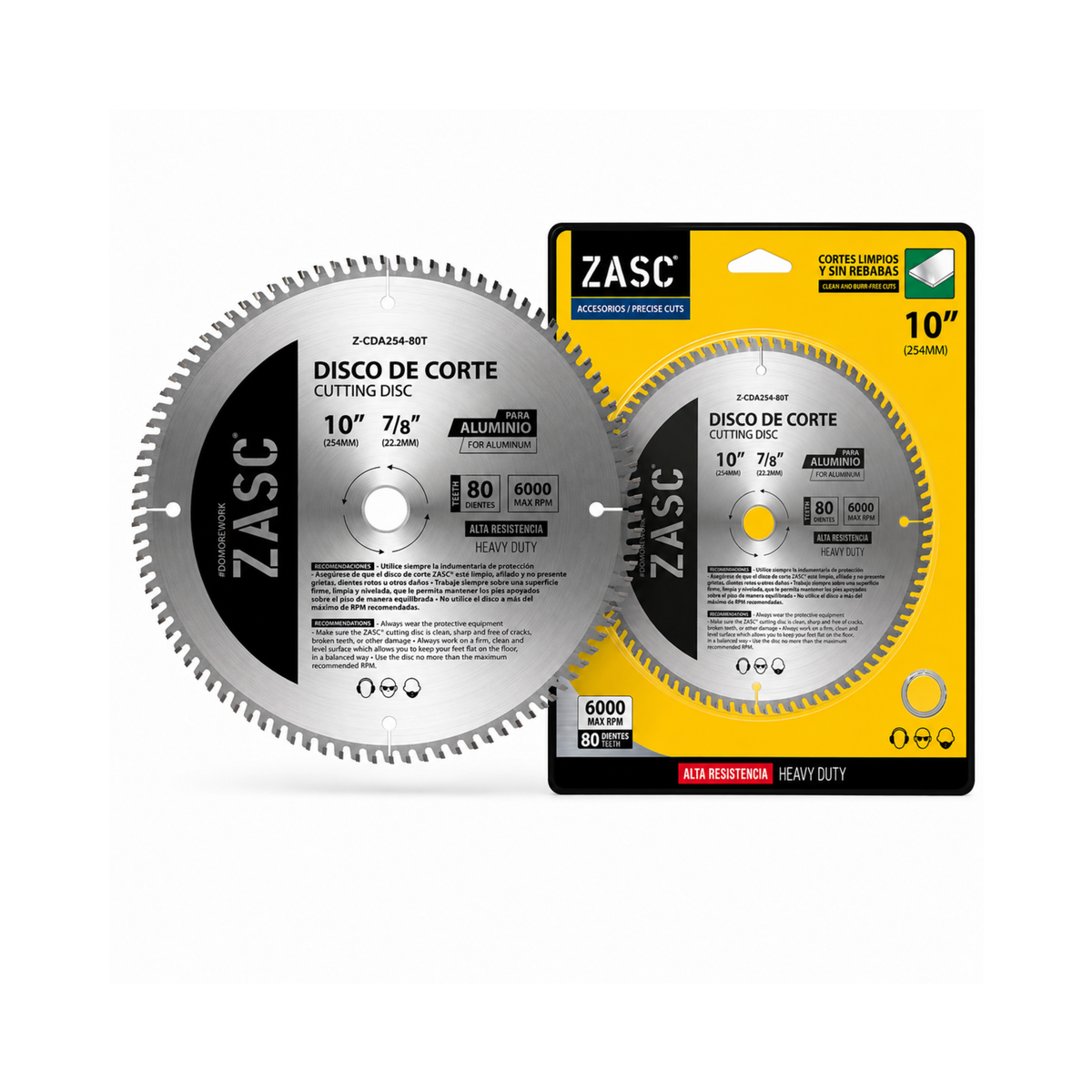 Aluminum Cutting Blade 10" 80 Teeth ZASC / Z-CDA254-80T