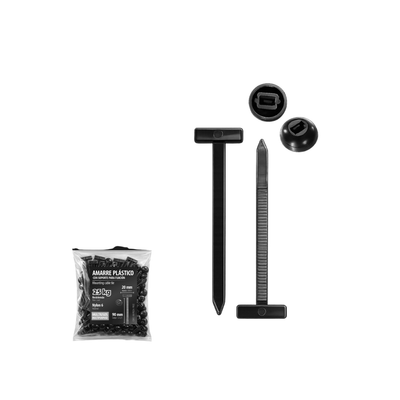 Attache Plastique avec Support 25 kg ZASC / Z-CTM5X90MM-B