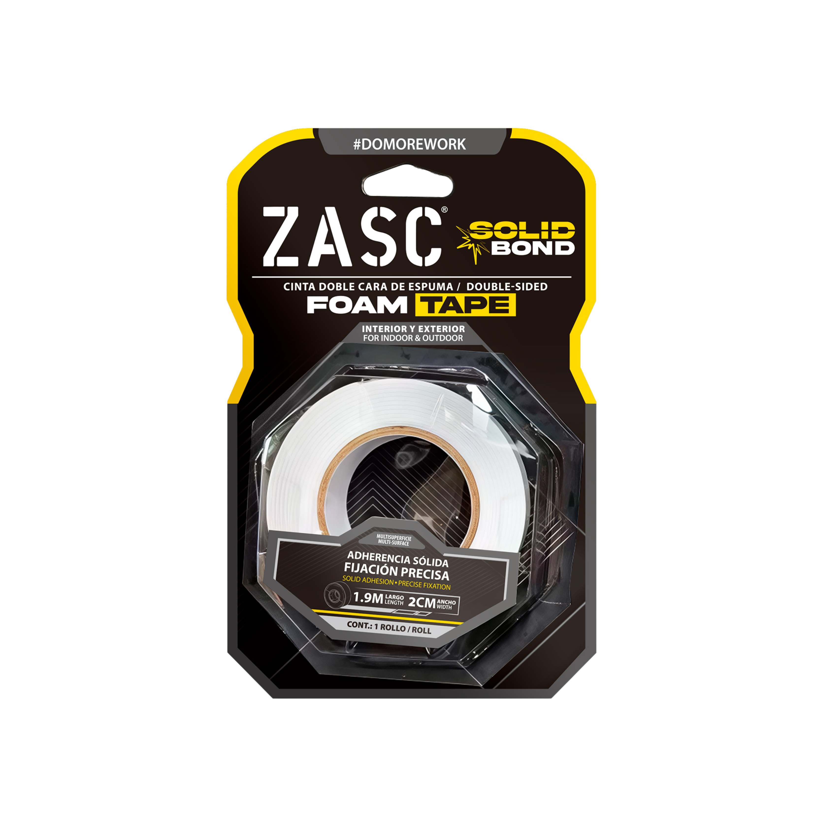 Cinta Doble Cara de Espuma ZASC / Z-DMT1.9X2M-FM