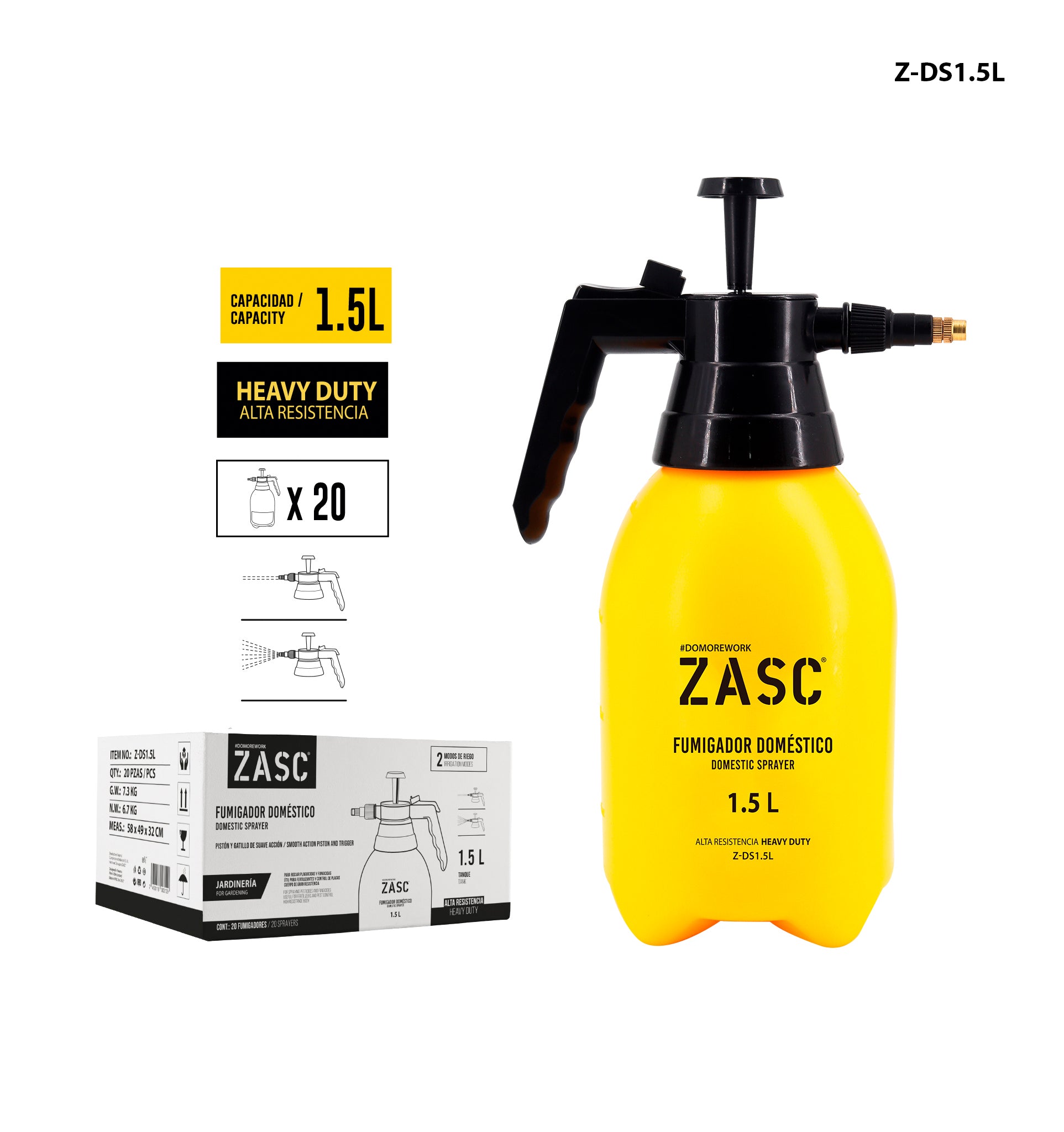 Fumigador Doméstico 1.5L ZASC / Z-DS1.5L